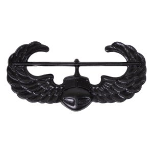 Army Badge: Air Assault, black metal