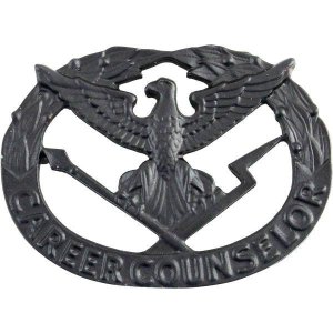 Army Badge: Career Counselor, black metal