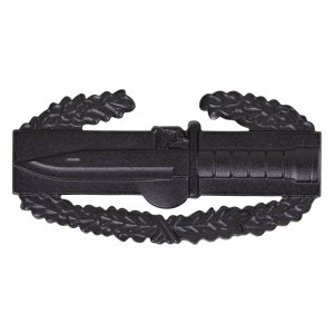 Army Badge: Combat Action First Award, regulation size, black metal