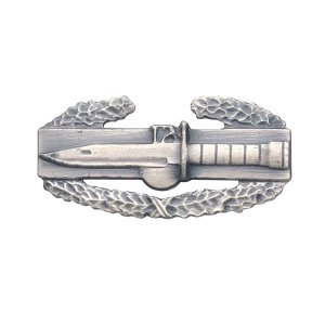 Army Badge: Combat Action, Miniature, Blouse, Silver Oxidized