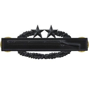 Army Badge: Combat Infantry Third Award, black metal
