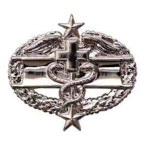 Army Badge: Combat Medical Third Award, mirror finish