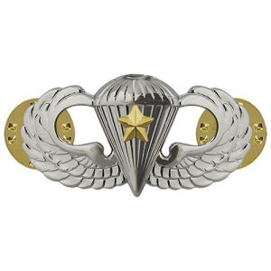 Army Badge: Combat Parachute Fifth Award, mirror finish