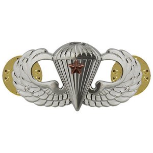 Army Badge: Combat Parachute First Award, mirror finish