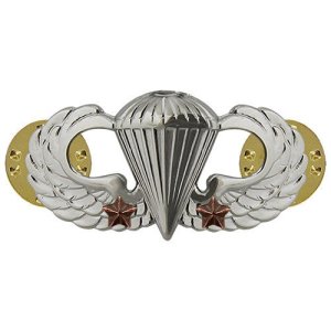 Army Badge: Combat Parachute Second Award, mirror finish
