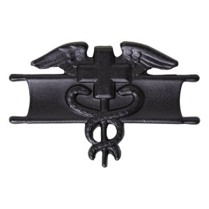 Army Badge: Expert Field Medical, black metal