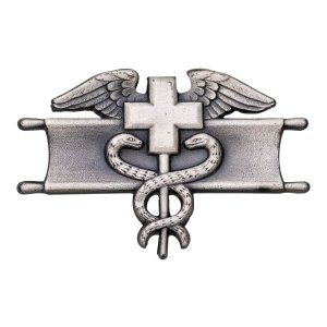 Army Badge: Expert Field Medical, silver oxidized