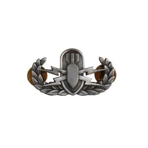 Army Badge: Explosive Ordnance Disposal, miniature, oxidized