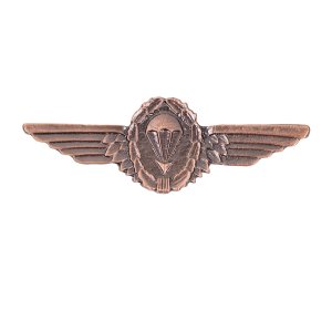 Army Badge: German Jump Wings Bronze with Bronze Wreath Small size