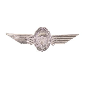 Army Badge: German Jump Wings Silver with Silver Wreath Regulation size