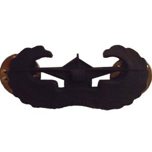Army Badge: Glider, regulation size, black metal