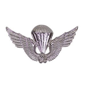Army Badge: Korean Jump Wings, Chrome Regulation size