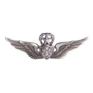 Army Badge: Master Aircraft Crewman: Aircrew, silver oxidized