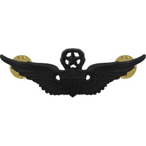 Army Badge: Master Aviator, regulation size, black metal