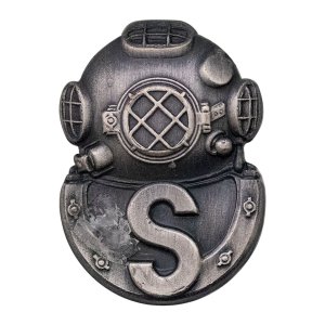 Army Badge: Salvage Diver, silver oxidized
