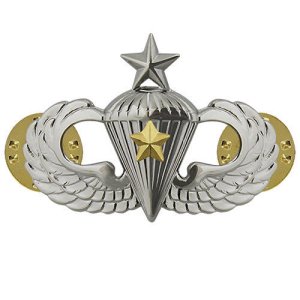 Army Badge: Senior Combat Parachute Fifth Award, mirror finish