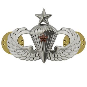 Army Badge: Senior Combat Parachute First Award, mirror finish