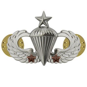 Army Badge: Senior Combat Parachute Second Award, mirror finish