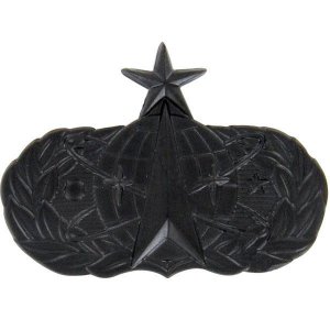 Army Badge: Senior Space Missile, regulation size, black metal