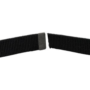 Army Belt: Black Cotton with Black Tip, male