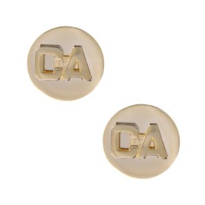 Army California National Guard Enlisted Branch of Service Collar Device: CA Letters with Disc