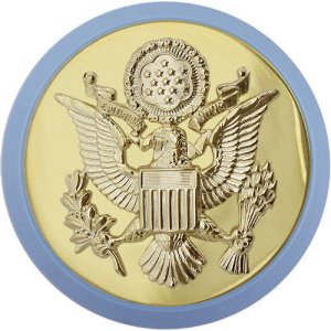 Army Cap Device: Enlisted, infantry blue disc