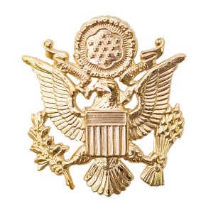 Army Cap Device: Officer, 22k gold plated