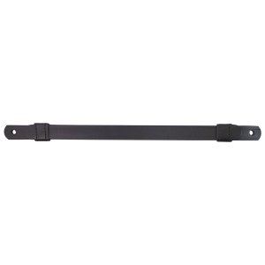 Army Cap Strap: Front Black cowhide