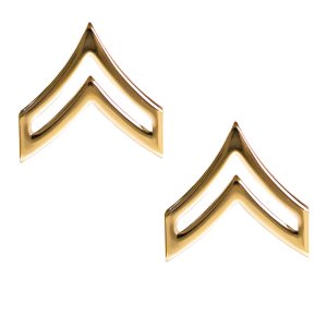 Army Chevron: Corporal, 22k gold plated