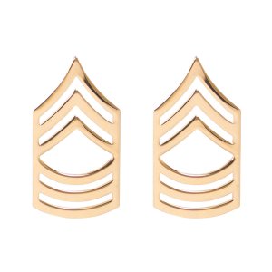 Army Chevron: Master Sergeant, 22k gold plated