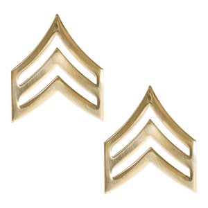 Army Chevron: Sergeant, Brass metal