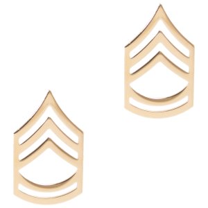 Army Chevron: Sergeant First Class, 22k gold plated
