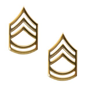 Army Chevron: Sergeant First Class, Brass metal