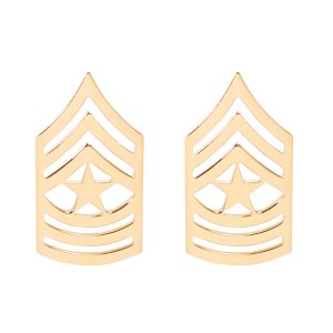 Army Chevron: Sergeant Major, 22k gold plated