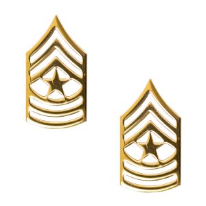 Army Chevron: Sergeant Major, Brass metal