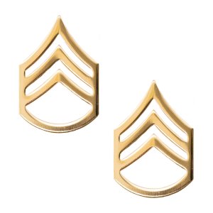 Army Chevron: Staff Sergeant, 22k gold plated