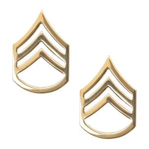Army Chevron: Staff Sergeant, Brass metal