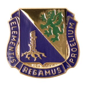 Army Corps Crest: Chemical, Elementis Regamus Proelium