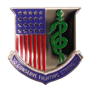 Army Corps Crest: Medical Department, To Conserve Fighting Strength