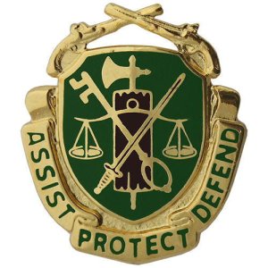 Army Corps Crest: Military Police, Assist Protect Defend