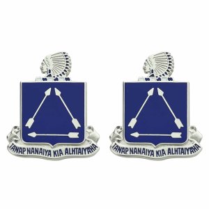 Army Crest: 180th Cavalry Regiment, Motto: Tanap Nanaiya Kia Alhtaiyaha