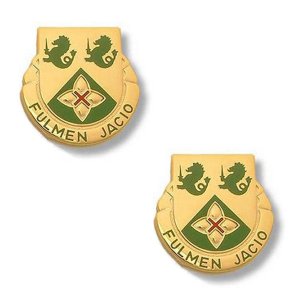 Army Crest: 185th Armor Battalion, Fulmen Jacio