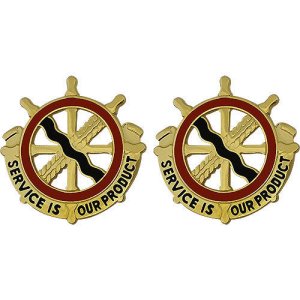 Army Crest: 24th Transportation Battalion, Service is our Product