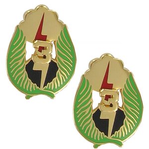 Army Crest: 25th Infantry Division, with number 3