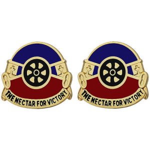 Army Crest: 260th Quartermaster Battalion, The Nectar for Victory