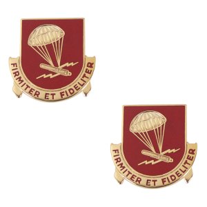 Army Crest: 377th Field Artillery Regiment, Motto: FIRMITER ET FIDELITER