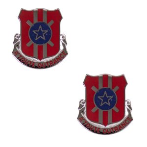 Army Crest: 854th Engineer BN Motto: A''Toute Outrance
