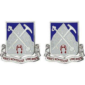 Army Crest: 87th Infantry Regiment, Vires Montesque Vincimus