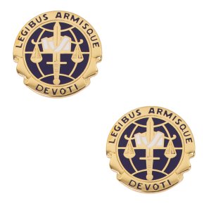 Army Crest: Legal Services Agency, Motto: Legibus Armisque Devoti
