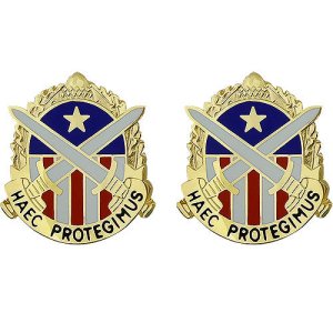 Army Crest Military District of Washington: Motto, Haec Protegmius